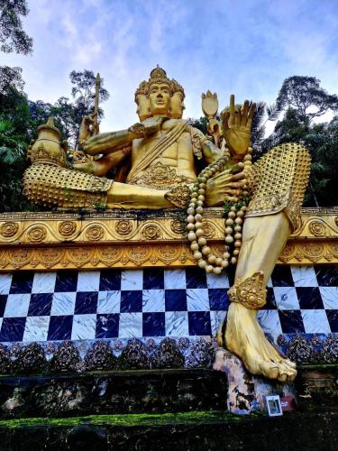 Jagasatru-Waterfall-Brahma-statue